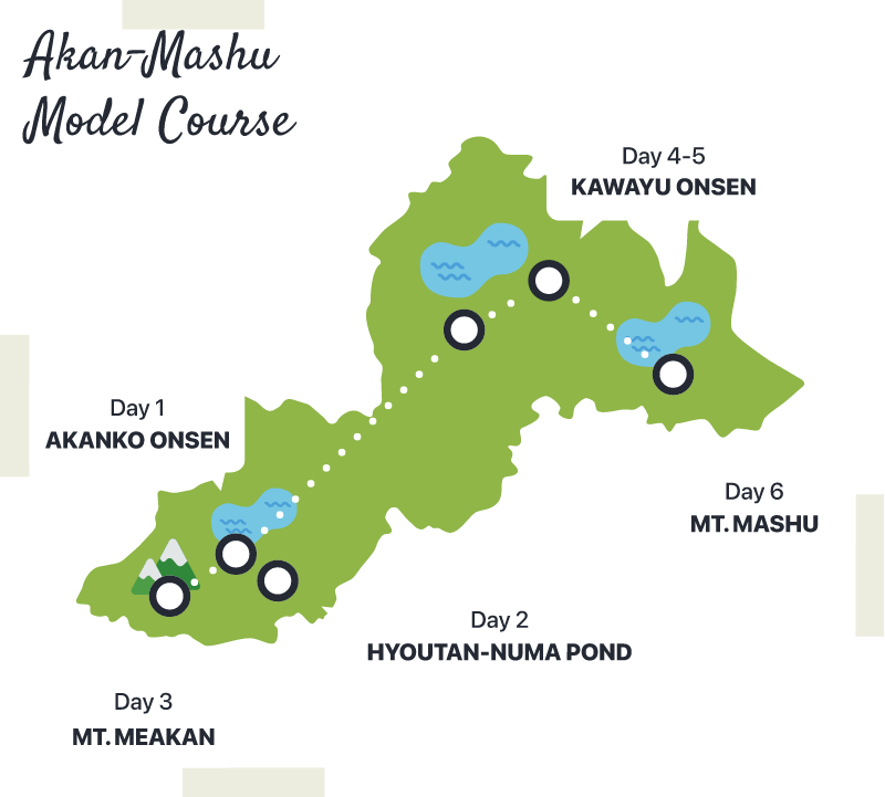 Itinerary Akan Mashu Map 